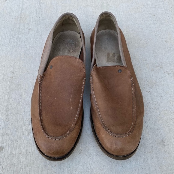 Diesel brown leather loafer shoes men’s size 10.5 - Picture 1 of 7